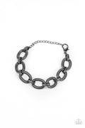 Industrial Amazon - Black/Gun Metal Paparazzi Bracelet (PZ-193)