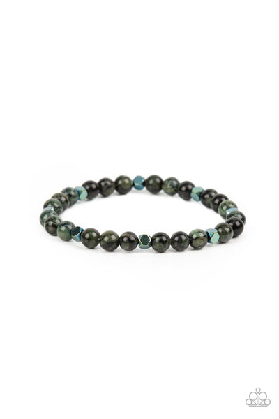 Interstellar Solitude - Green Paparazzi Bracelet (#4736)