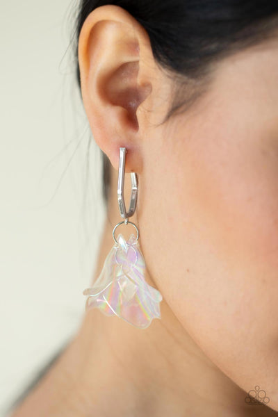 Jaw-Droppingly Jelly - Silver Paparazzi Earrings (#882)