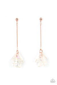 Keep Them In Suspense - Copper Paparazzi Earrings