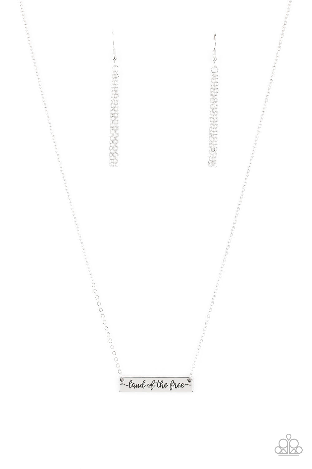 Paparazzi Necklace - Land Of The Free - Silver (#241)