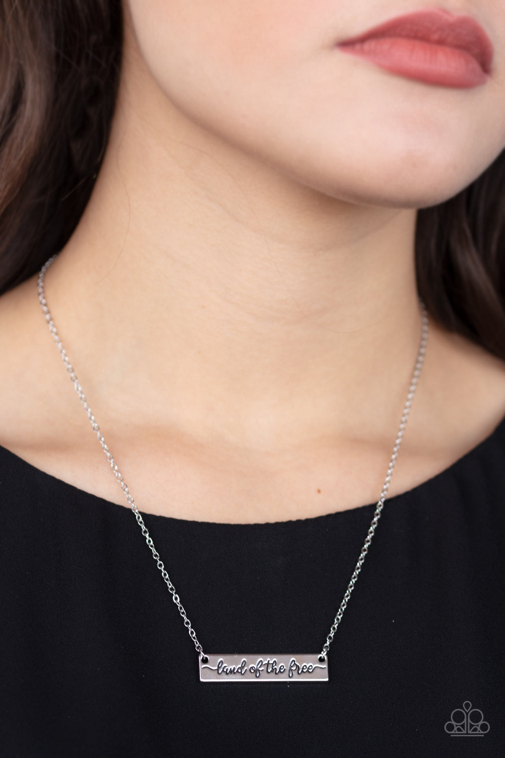 Paparazzi Necklace - Land Of The Free - Silver (#241)