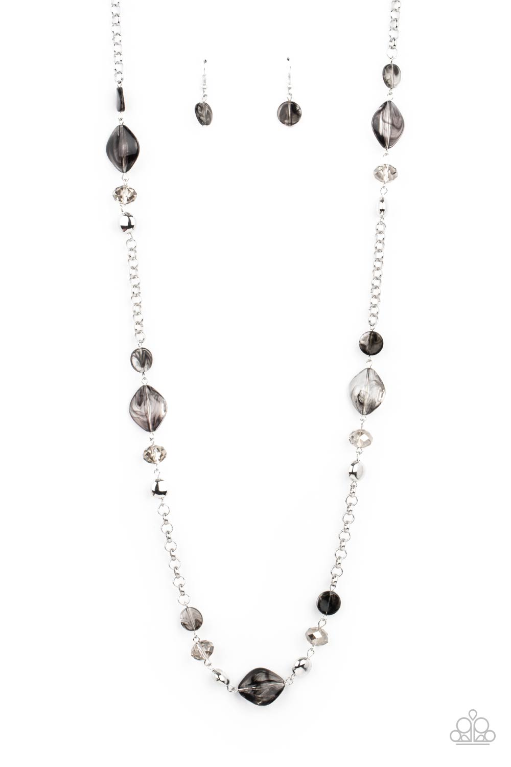 Light-Scattering Luminosity - Black Paparazzi Necklace (PZ-1363)