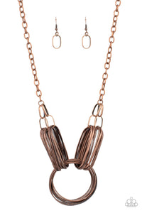 Lip Sync Links - Copper Paparazzi Necklace (#092)