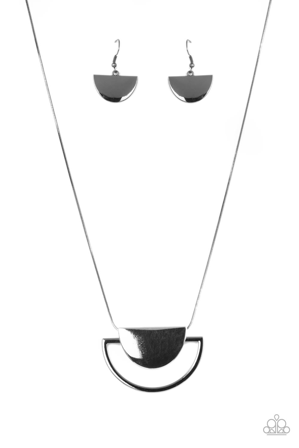 Lunar Phases - Black Paparazzi Necklace (#3307)