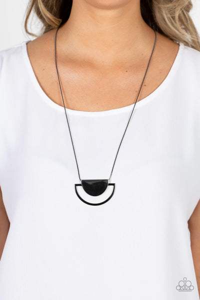 Lunar Phases - Black Paparazzi Necklace (#3307)