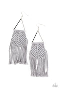 Macrame Jungle - Silver Paparazzi Earrings