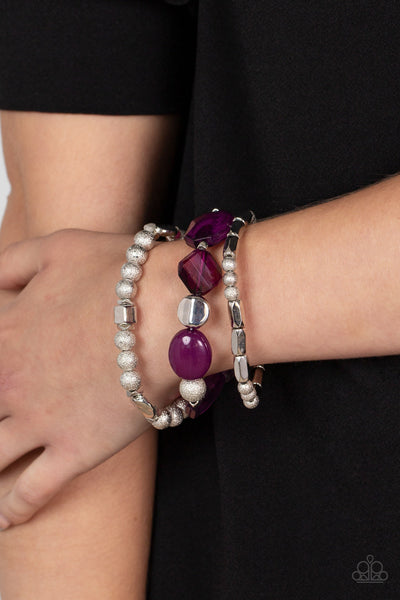 Marina Magic- Purple Paparazzi Bracelet (#4479)
