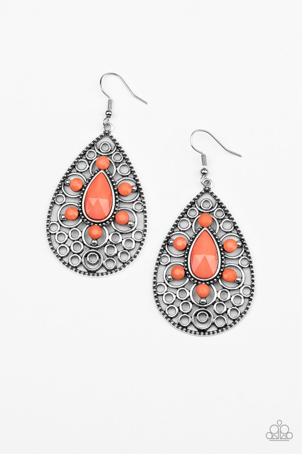Modern Garden - Orange-Paparazzi Earrings (PZ-1218)