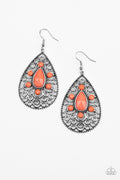 Modern Garden - Orange-Paparazzi Earrings (PZ-1218)
