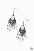 Mostly Monte-ZUMBA - Silver-Paparazzi Earrings (PZ-861)