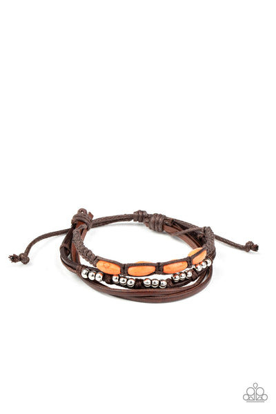 My Beach House is Your Beach House - Orange Paparazzi Bracelet (#1622)