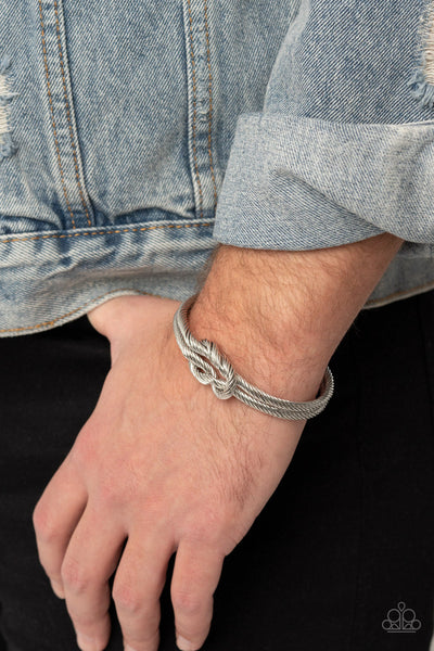 Nautical Grunge - Silver Paparazzi Men's Bracelet