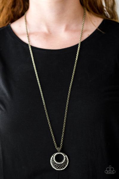 Net Worth - Brass Paparazzi Necklace (#4572)