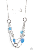 Oceanside Spa - Blue Paparazzi Necklace (PZ-3863)