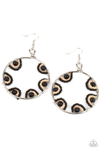 Off The Rim - Black Paparazzi Earrings