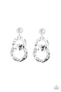 Paparazzi Post Earrings - On Scene - White