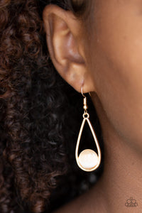 Paparazzi Fishhook Earrings - Over The Moon - Gold (#418)