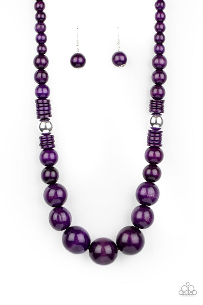 Panama Panorama - Purple-Paparazzi Necklace (S012)