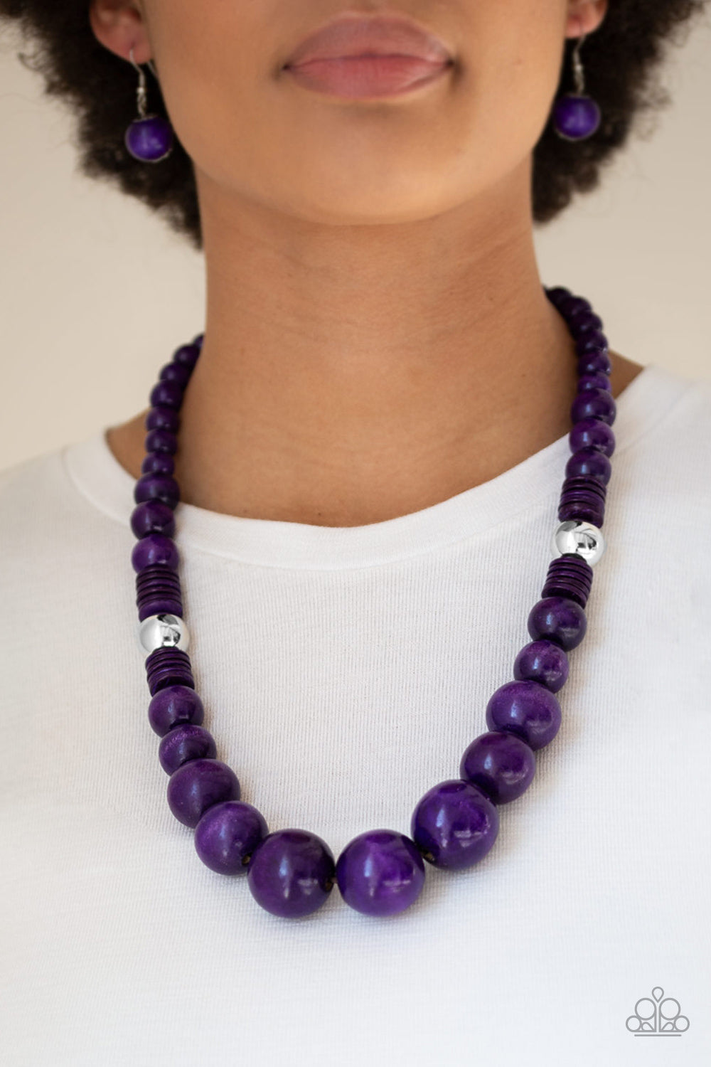 Panama Panorama - Purple-Paparazzi Necklace (S012)
