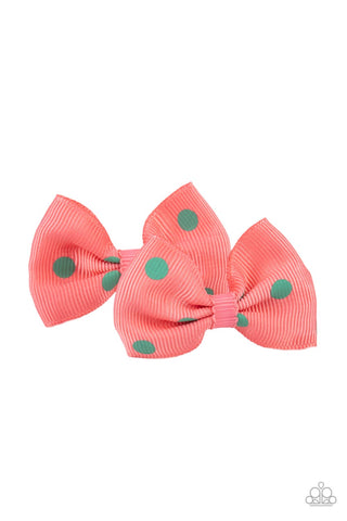 Polka Dot Drama - Orange Paparazzi Hair Accessories (#2807)