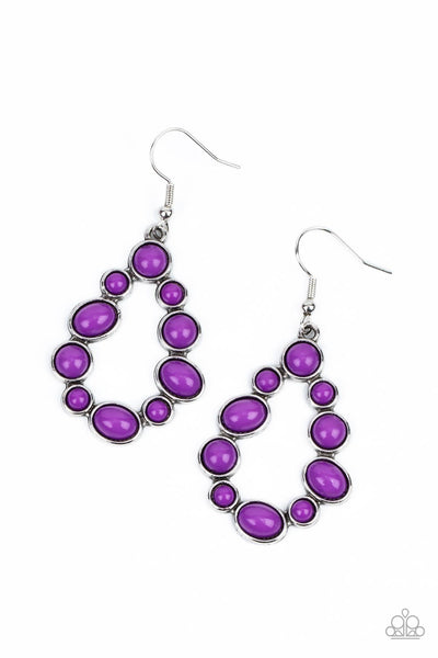 POP-ular Party - Purple Paparazzi Earrings (#1000)