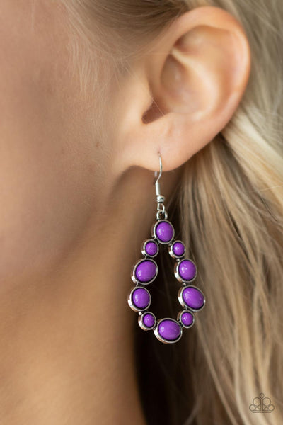 POP-ular Party - Purple Paparazzi Earrings (#1000)