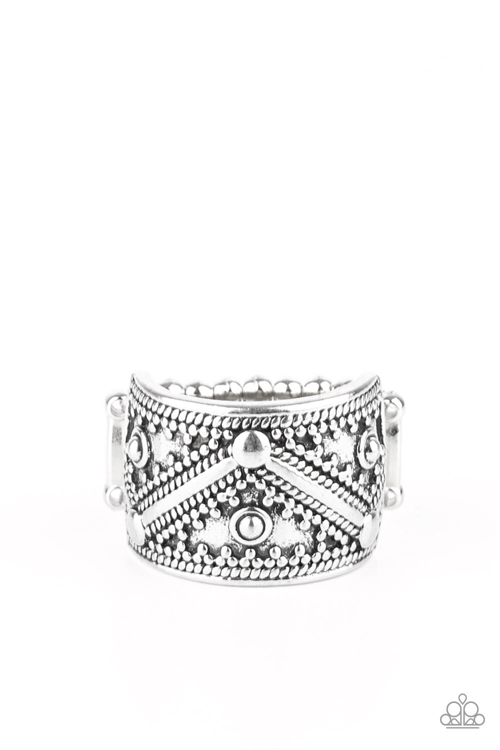 Primal Patterns - Silver Paparazzi Ring