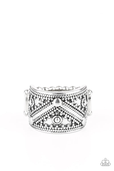 Primal Patterns - Silver Paparazzi Ring