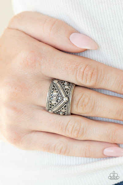 Primal Patterns - Silver Paparazzi Ring