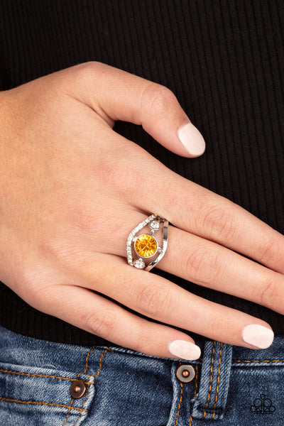 Rich With Richness - Yellow Paparazzi Ring