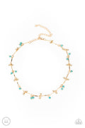 Sahara Social - Gold Paparazzi Necklace (PZ-4047)