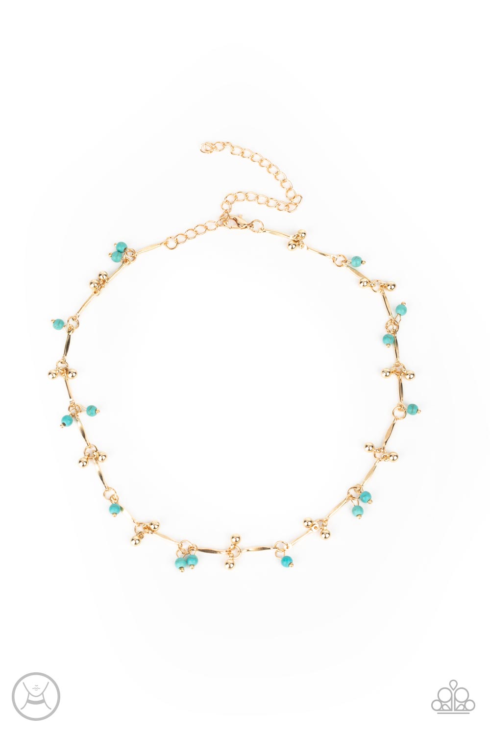 Sahara Social - Gold Paparazzi Necklace (PZ-4047)
