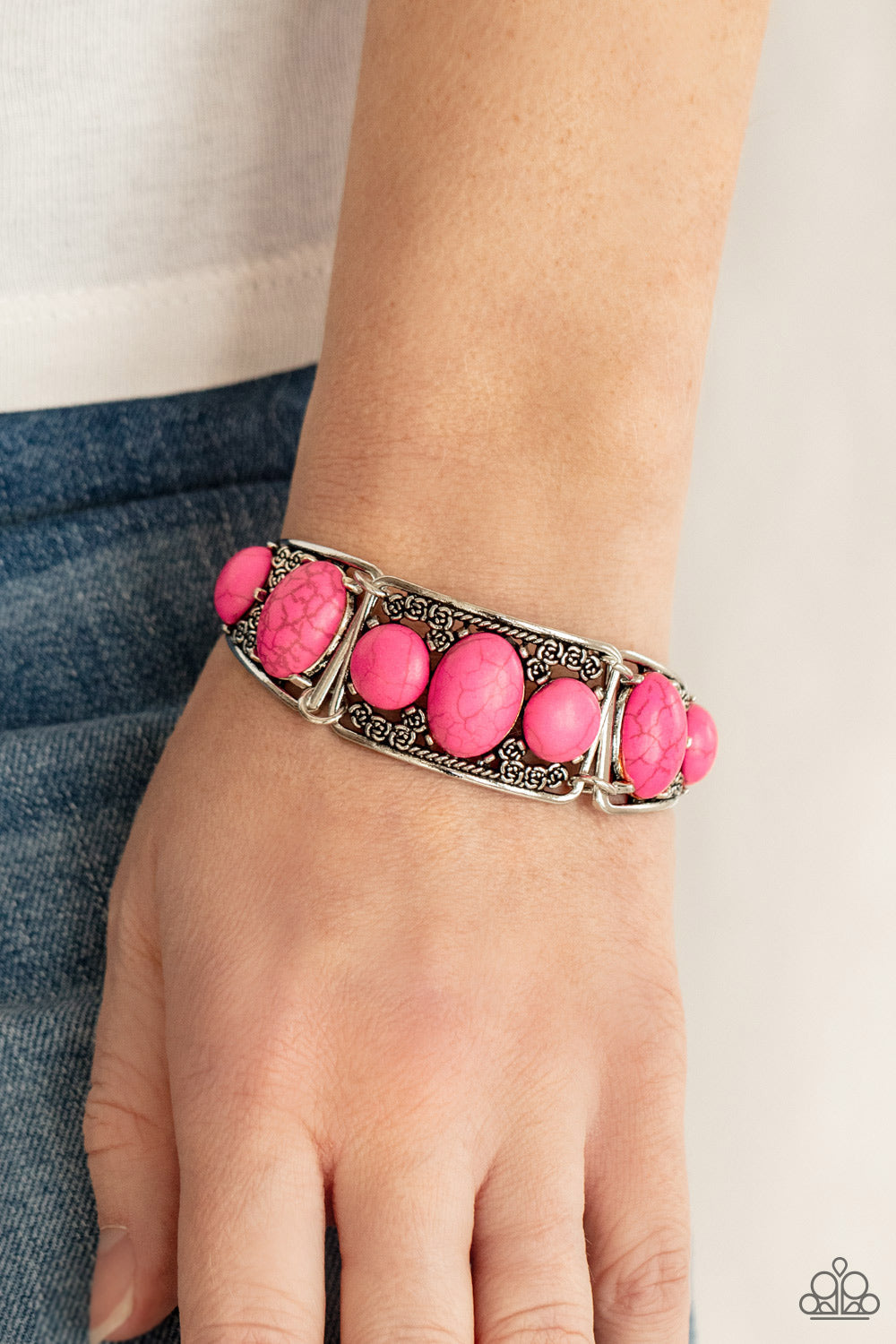 Southern Splendor - Pink Paparazzi Bracelet (PZ-070)