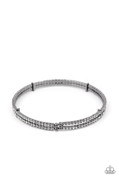 Standout Opulence - Black/Gun Metal Paparazzi Bracelet