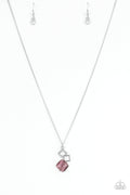 Stylishly Square- Purple Paparazzi Necklace (PZ-2391)