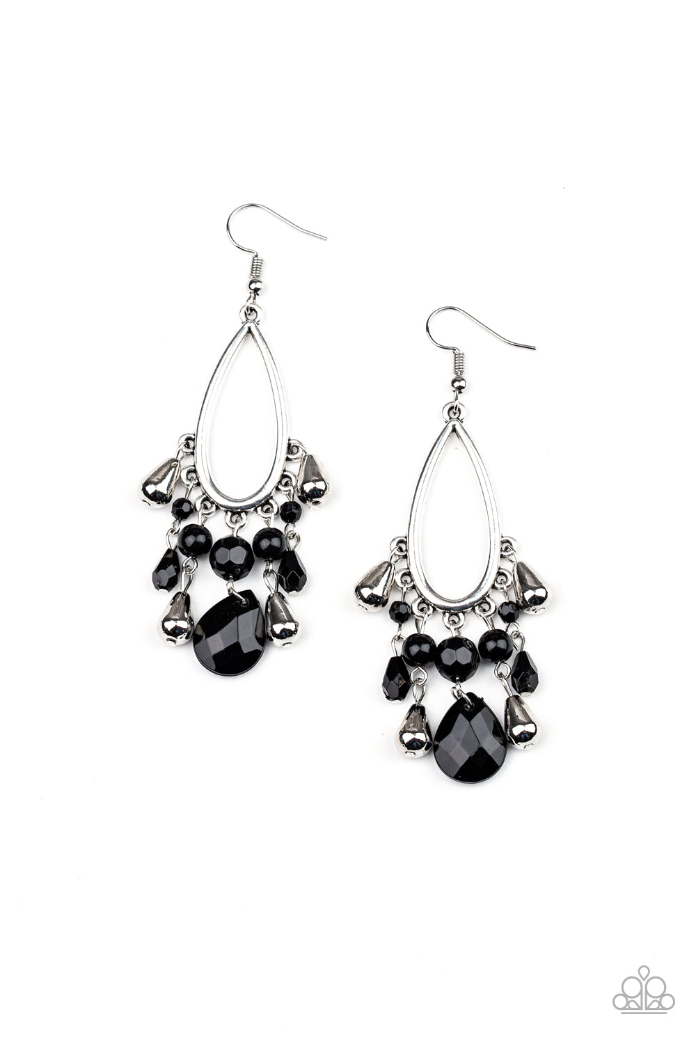 Summer Catch - Black-Paparazzi Earrings (PZ-1087)