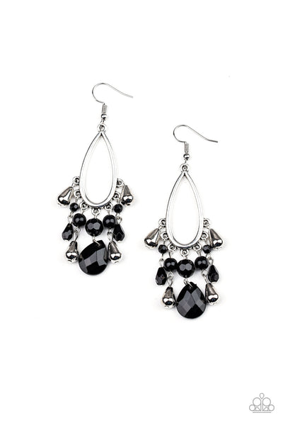 Summer Catch - Black-Paparazzi Earrings (PZ-1087)