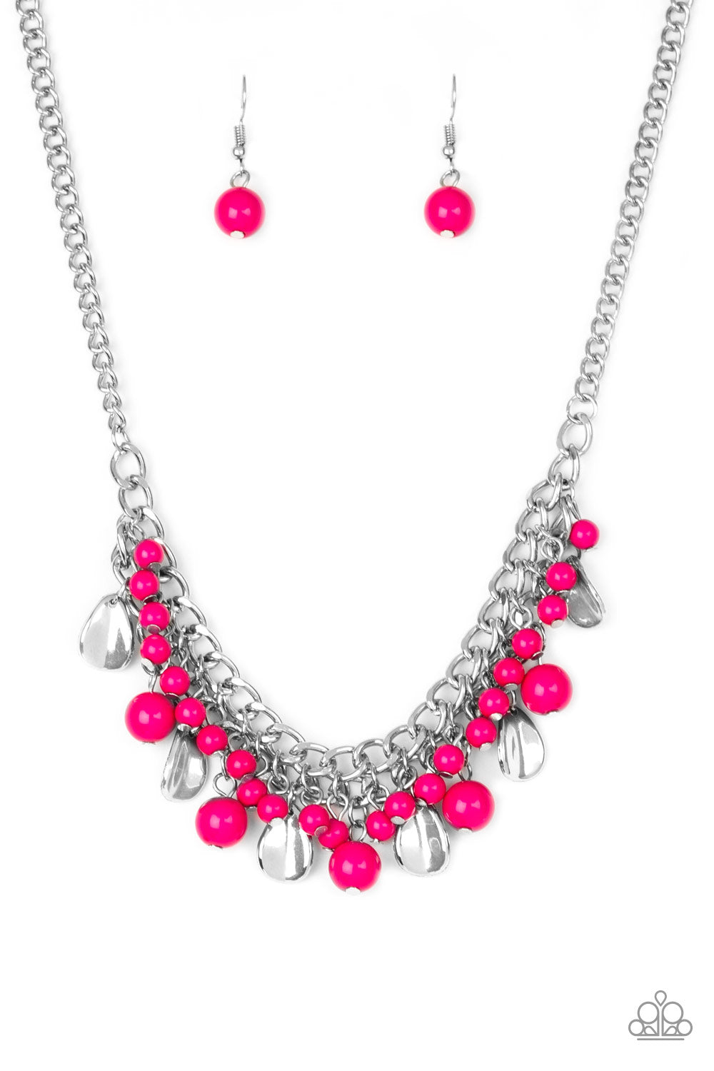 Summer Showdown - Pink Paparazzi Necklace (PZ-1294)