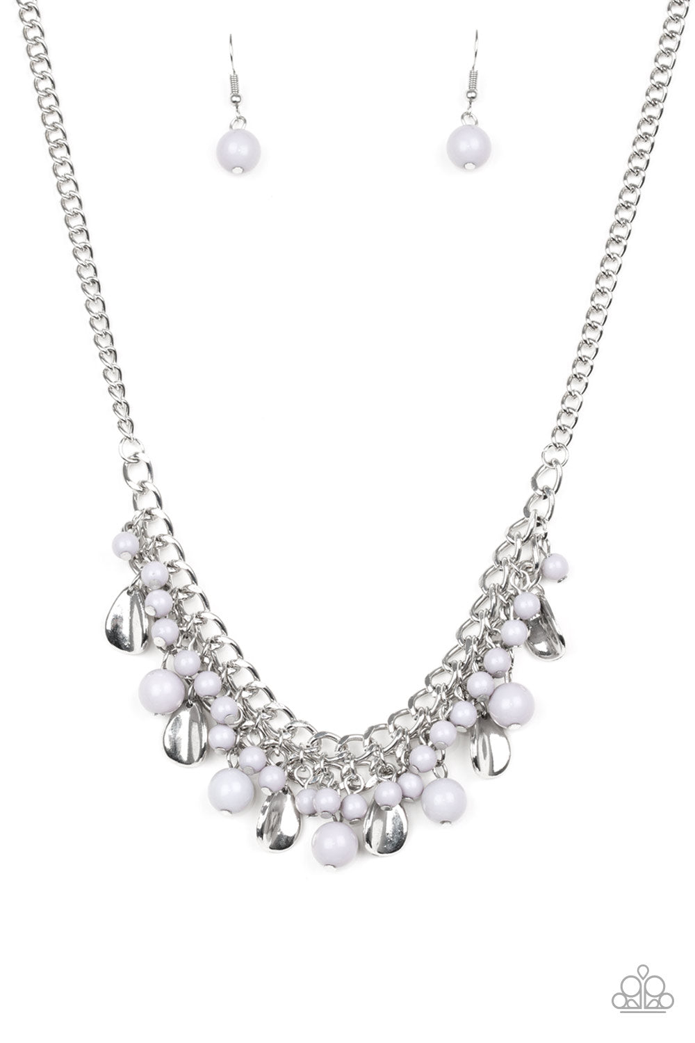 Summer Showdown - Silver Paparazzi Necklace (PZ-2738)