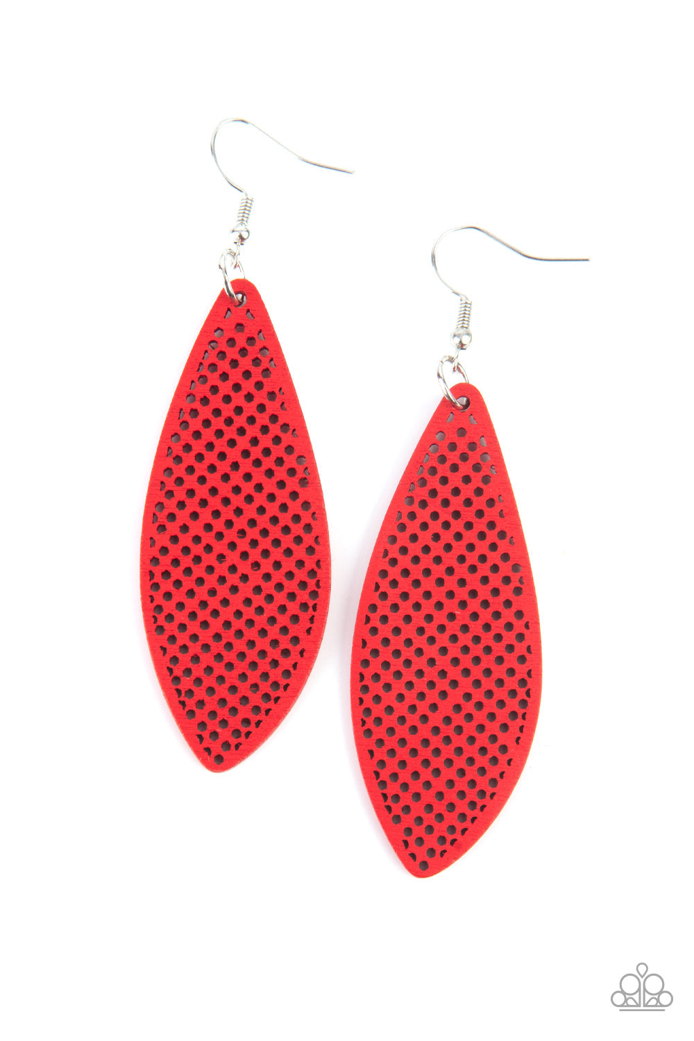Surf Scene - Red Paparazzi Earrings (PZ-467)