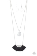 Paparazzi Layered Fringe/Plume Necklace - Tassel Temptation - Black (#097)