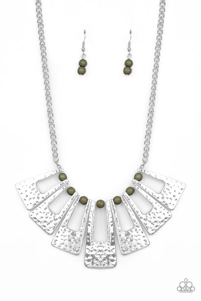 Terra Takeover - Green-Paparazzi Necklace (#1293)