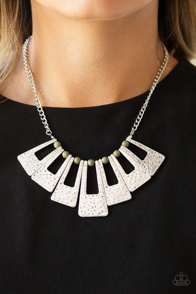 Terra Takeover - Green-Paparazzi Necklace (#1293)