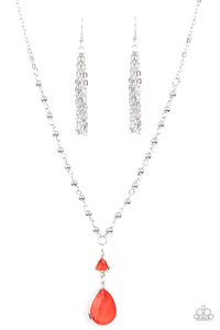 Titanic Splendor - Red Paparazzi Necklace