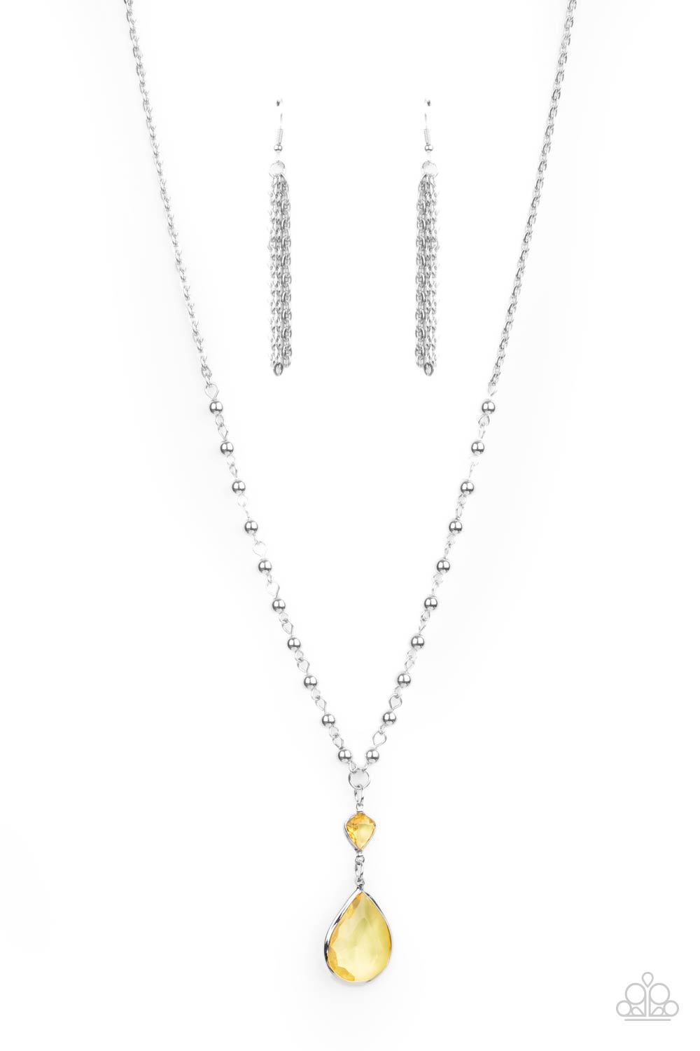 Titanic Splendor - Yellow Paparazzi Necklace (PZ-3068)