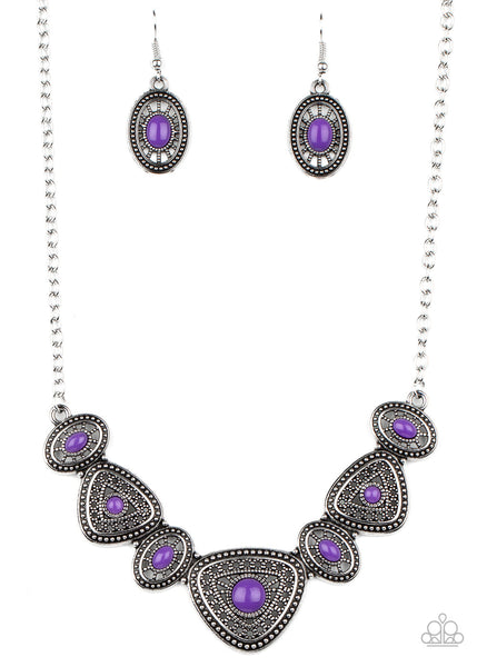 Totally TERRA-torial - Purple-Paparazzi Necklace (#1407)