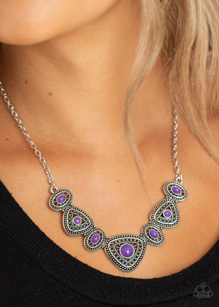 Totally TERRA-torial - Purple-Paparazzi Necklace (#1407)