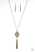 Totally Worth the TASSEL - Brass Paparazzi Necklace