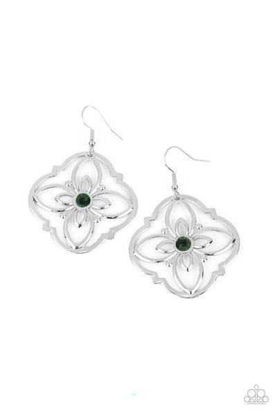 Treasure GROVE - Green Paparazzi Earrings (#4794)